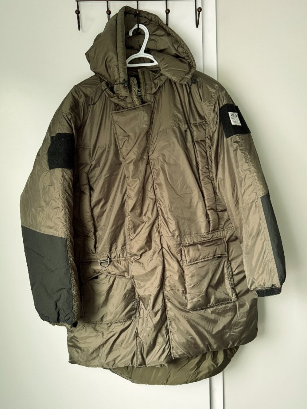 MADNESS Olive Long Hooded Parka Jacket Size XXL